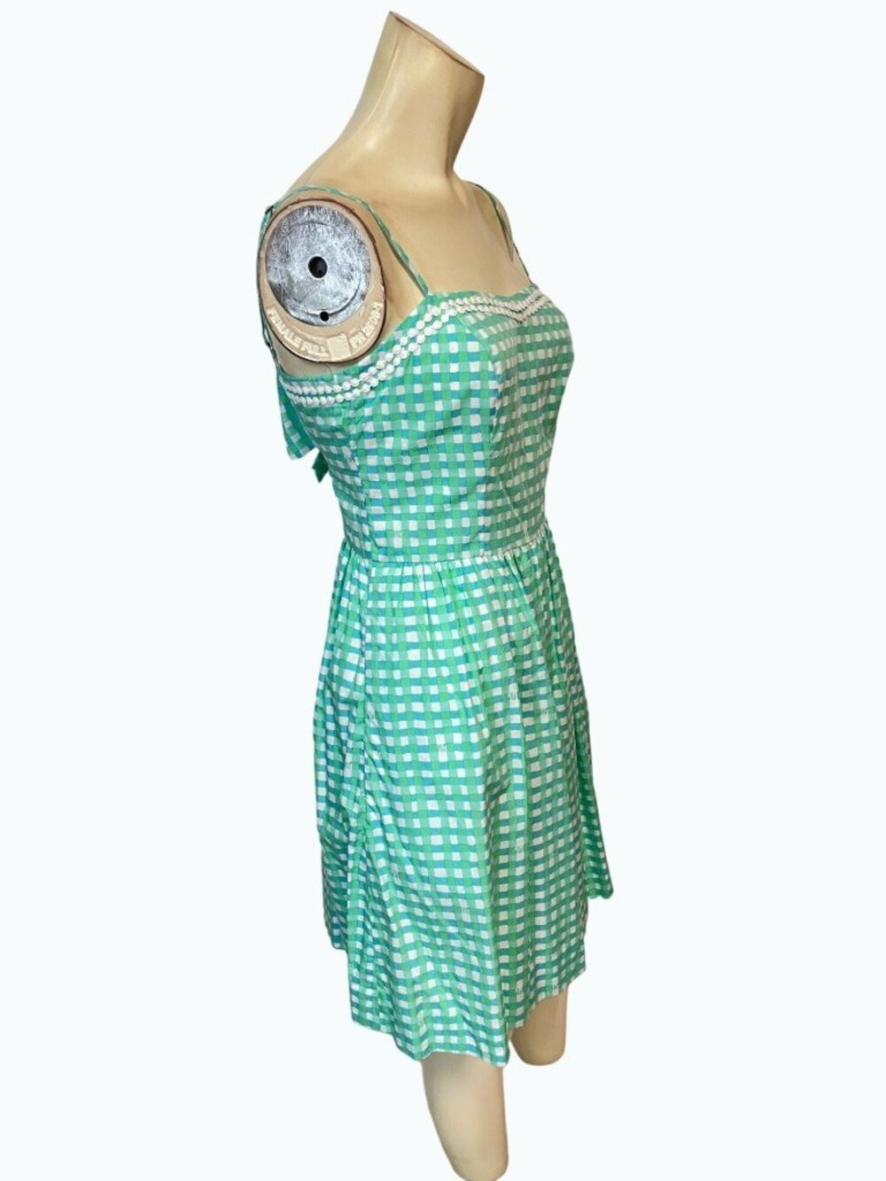 Lilly Pulitzer Glenda Green Painterly Gingham Bethany Dress XS - Picture 5 of 7